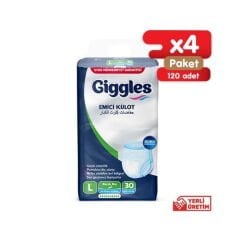GİGGLES (L) Külotlu Hasta Bezi Emici Külot 120 Adet