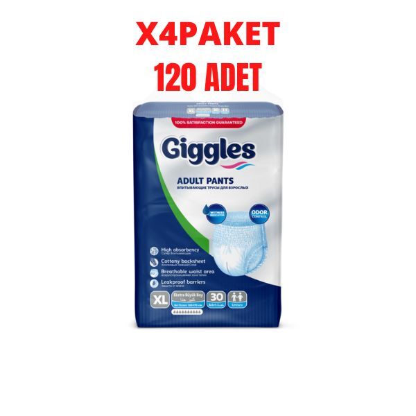 GİGGLES (XL) Külotlu Hasta Bezi Emici Külot 120 Adet
