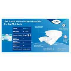 TENA 6 Damla (M) Bel Bantlı  Hasta Bezi 90 ADET