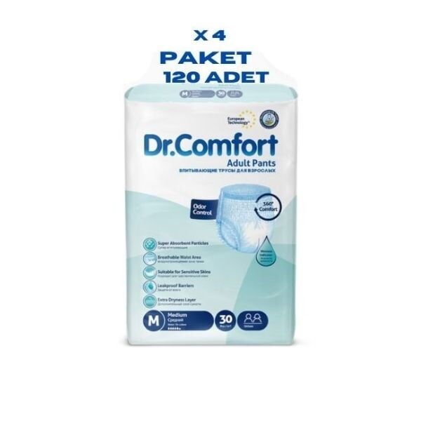 Dr.Comfort (M) Külotlu Hasta Bezi Emici Külot 120 Adet