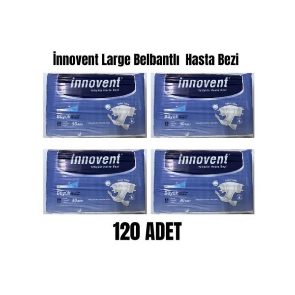 İNNOVENT (L) Bel Bantlı Hasta Bezi 120 Adet