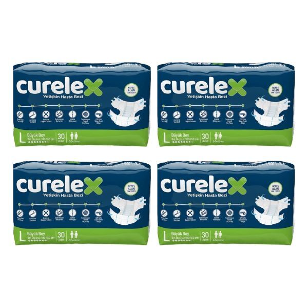 CURELEX (L) Bel Bantlı Hasta Bezi 120 Adet