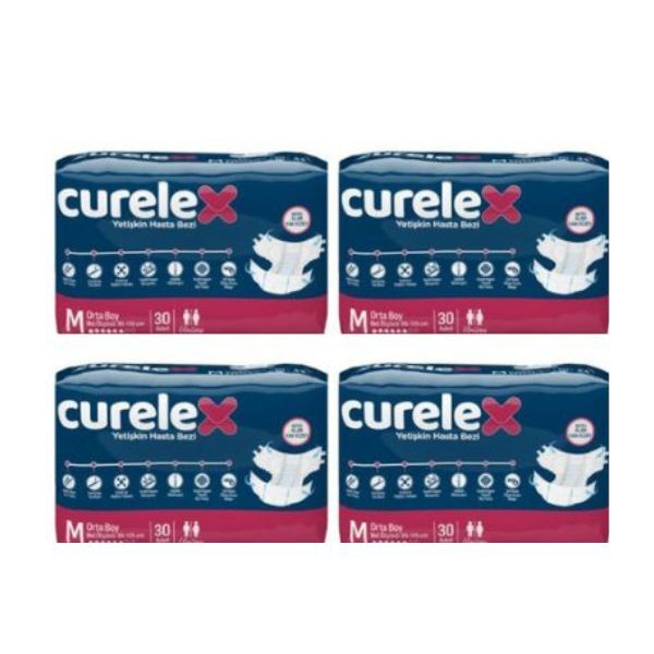 CURELEX (M) Bel Bantlı Hasta Bezi 120 Adet