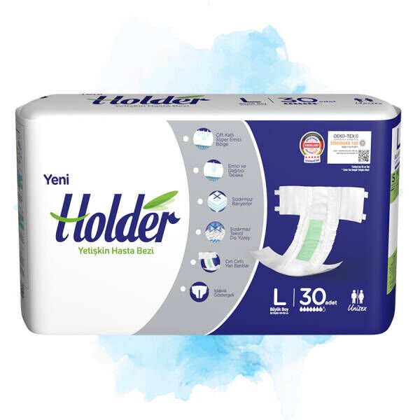 HOLDER (L) Bel Bantlı Hasta Bezi 120 Adet