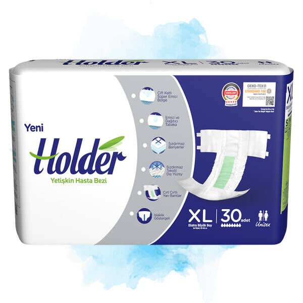 HOLDER (XL) Bel Bantlı Hasta Bezi 120 Adet