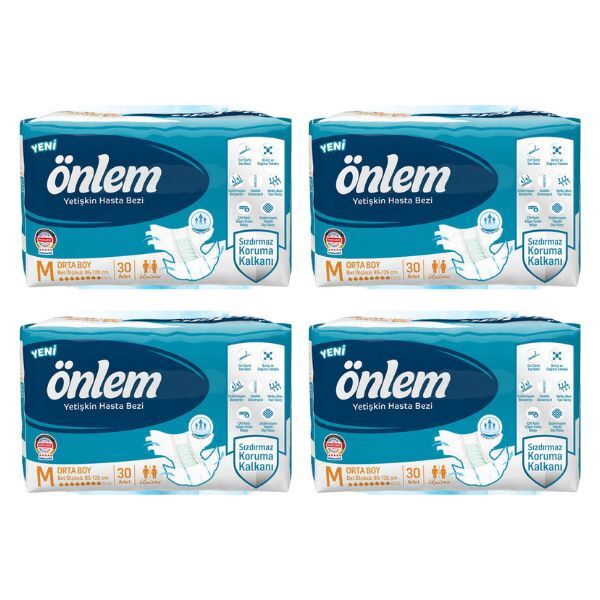 ÖNLEM (M) Bel Bantlı  Hasta Bezi  120 ADET