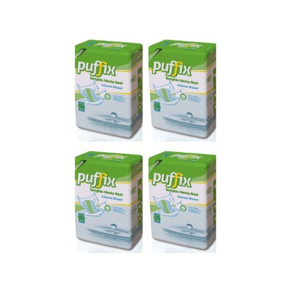 PUFFİX (L) Bel Bantlı Hasta Bezi 120 Adet Yeni Ürün Süper Emici