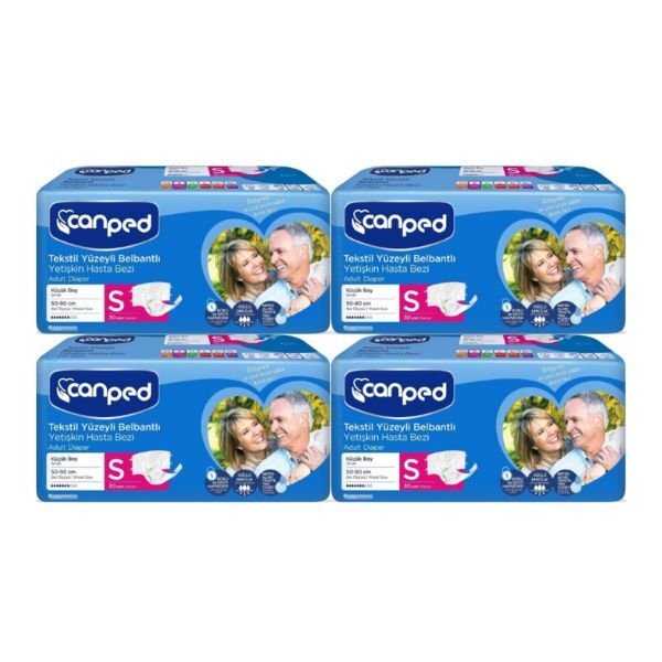 CANPED (S) Tekstil Yüzey Bel Bantlı Hasta Bezi 120 Adet