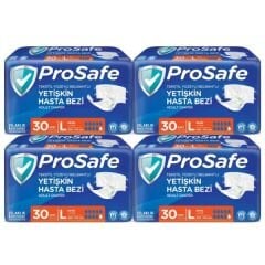 PROSAFE (L) Bel Bantlı Hasta Bezi 120 Adet