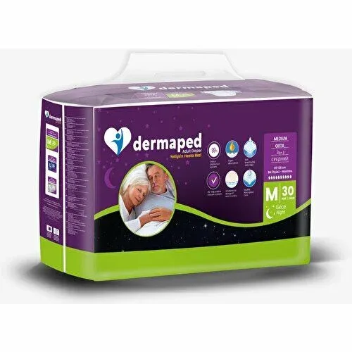 DERMAPED  Bel Bantlı Hasta Bezi (M) SÜPER EMİCİ GECE 120 ADET