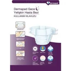 DERMAPED  Bel Bantlı Hasta Bezi (M) SÜPER EMİCİ GECE 120 ADET
