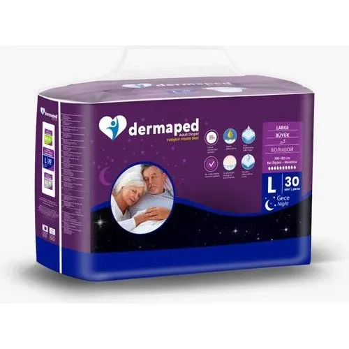 DERMAPED  Bel Bantlı Hasta Bezi L SÜPER EMİCİ GECE 120 ADET
