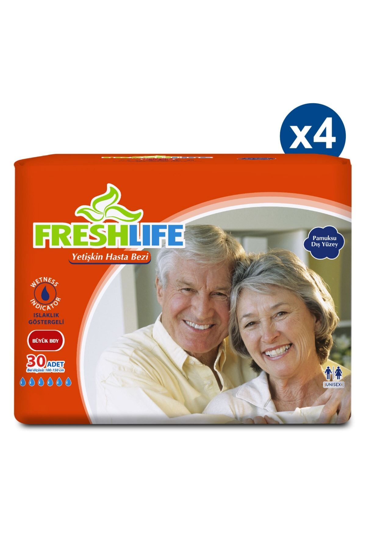 FRESHLİFE Large Yetişkin Hasta Bezi 4'Lü 30x4 (120 Adet)