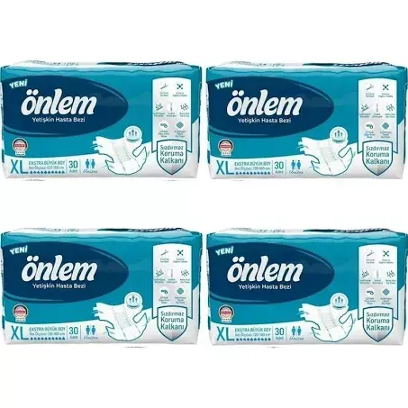 ÖNLEM (XL) Bel Bantlı Hasta Bezi 120 Adet,